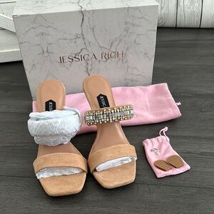 Jessica Tan Crystal Embellished Heels